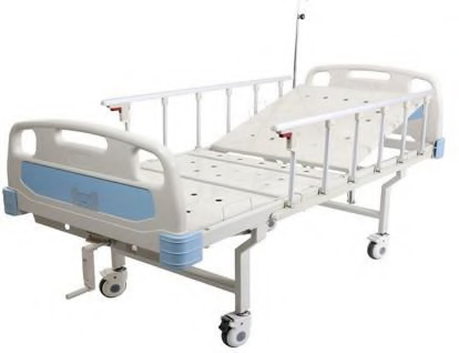Single Crank Manual ABS Hospital Bed With Castors Single Crank Manual ABS Hospital Bed With Castors