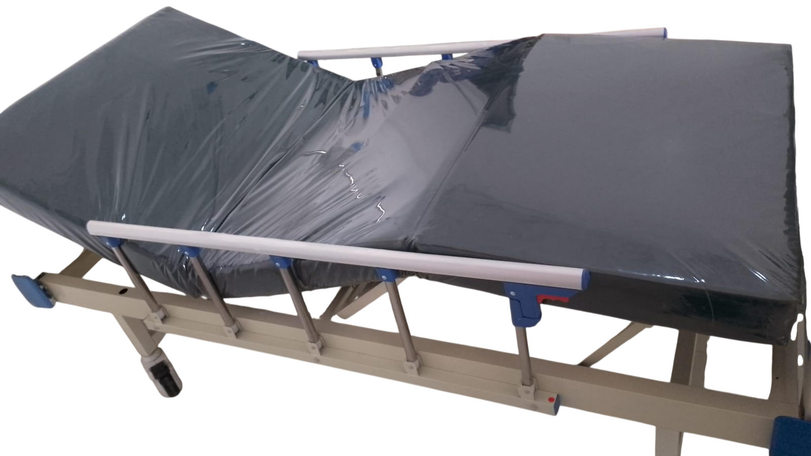 Two Crank ABS Hospital Bed with Over-Table Two Crank ABS Hospital Bed with Over-Table