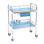 Medical Dressing Trolley Two Shelf